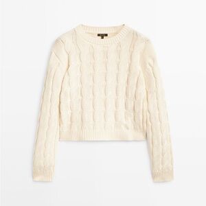 Massimo Dutti cropped cable sweater